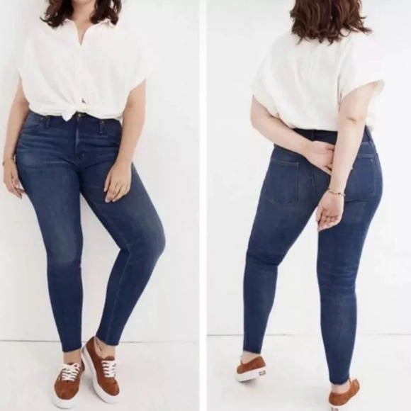 Madewell High Rise Skinny Jeans Plus Size 22 Stretch Magic Pockets Denim - Picture 1 of 10